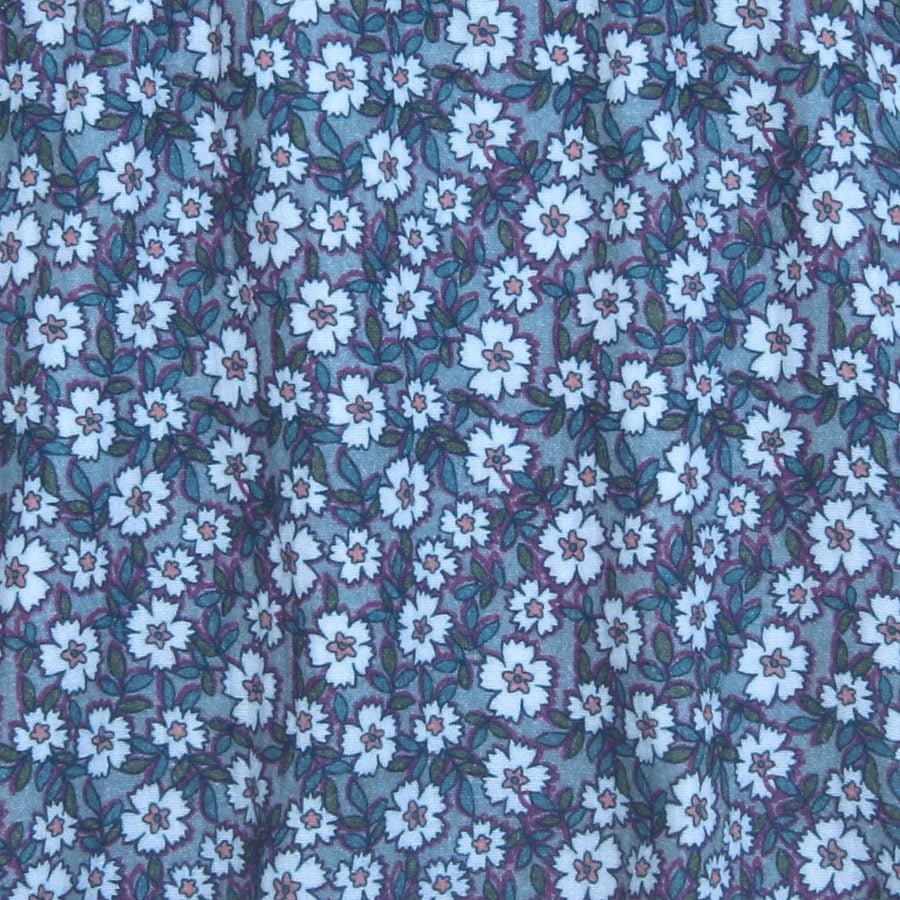 Musselin Blumen Allover Jade