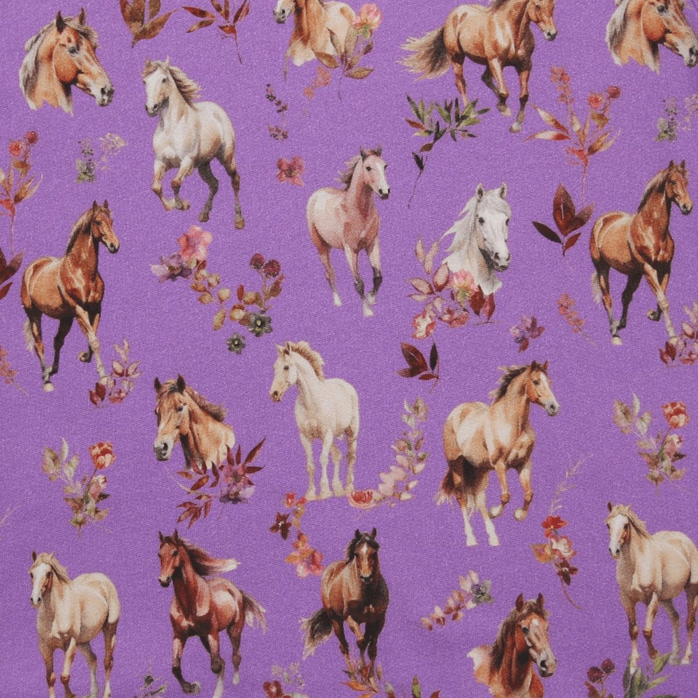 Sweatstoff Pferde Violet