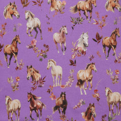 Sweatstoff Pferde Violet