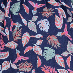 Webstoff Papageiendruck Cobalt